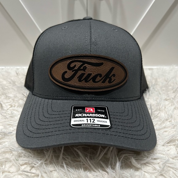 F*ck Laser engraved Richardson 112 trucker hat. - Picture 2 of 2